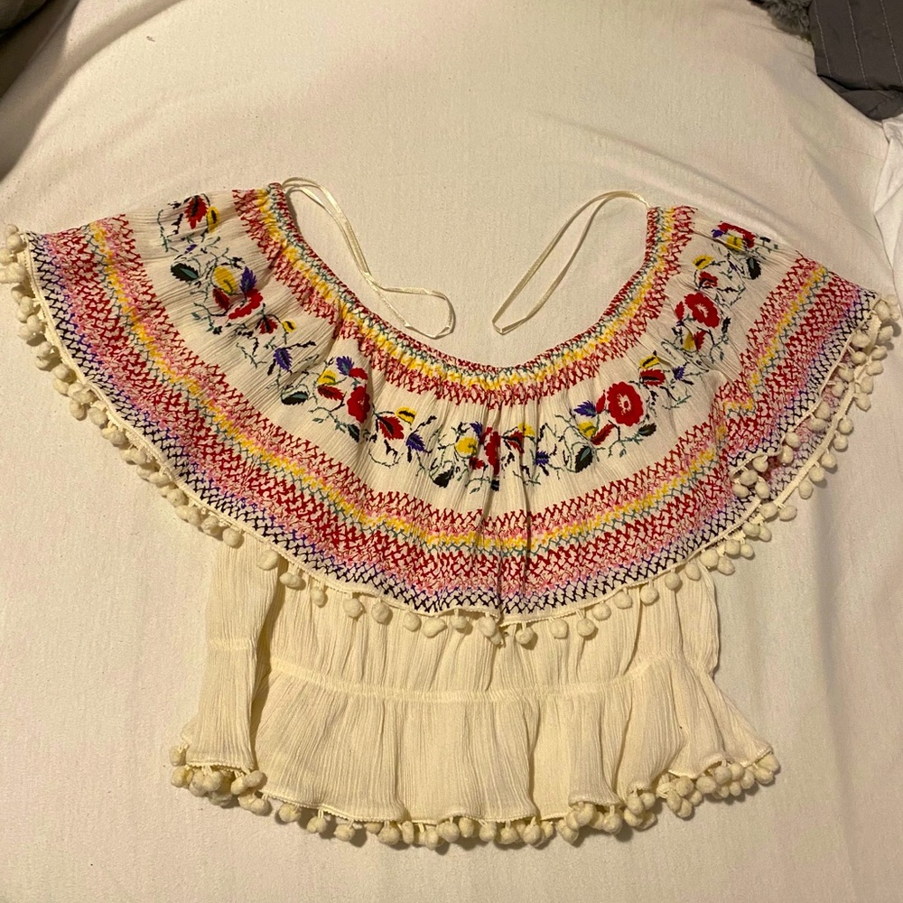 Off the shoulder floral top